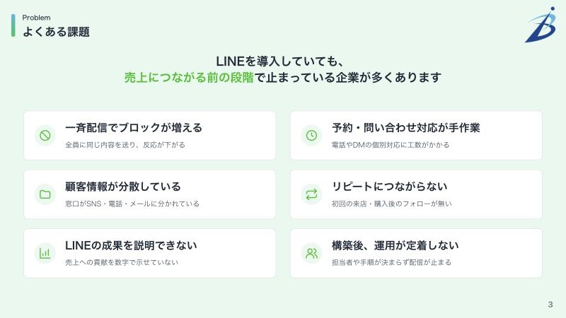 LINE公式アカウント構築・運用のご案内 3ページ目